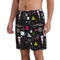 thumbnail image 2 of Goofa Colorful Geometry Printed Mens Swim Trunks Summer Quick Dry Short Beach Swimwear Bathing Suits-3X-Large, 2 of 9