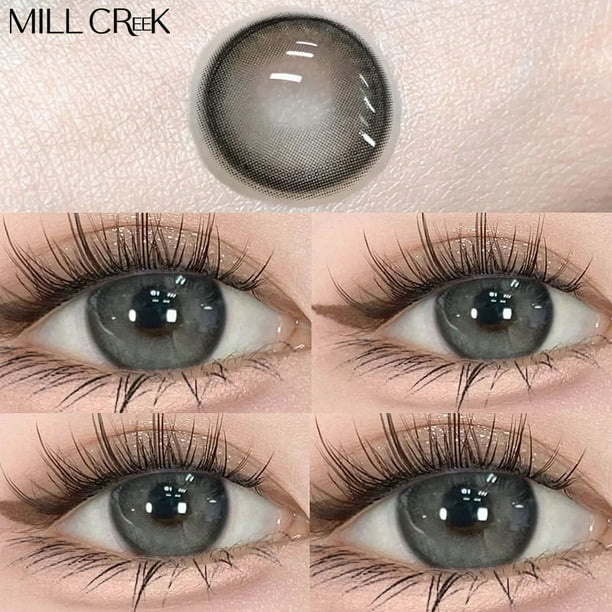 MILL CREEK lentes de contacto de Color marron para miopia lentes con dioptrias para agrandar maquillaje de potencia cosmetica brillante para ojos uso anual Bodega Aurrera en linea