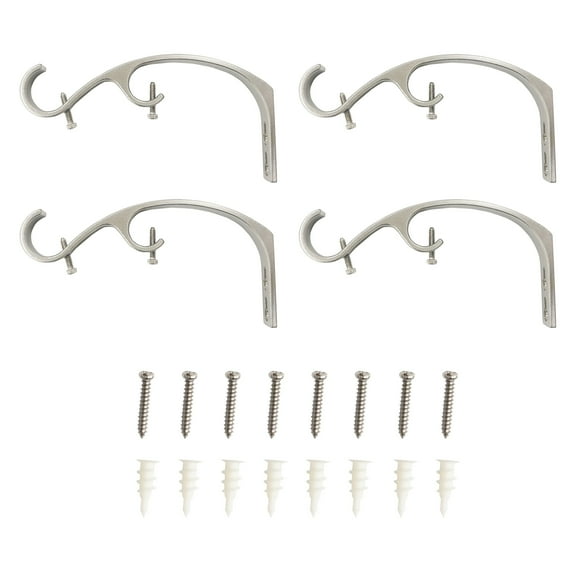 Lumi 1 in. Double Drapery Curtain Rod Brackets