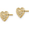 thumbnail image 2 of 10K FILIGREE HEART POST EARRINGS, 2 of 4