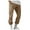 Khaki, variant on Mens Casual Joggers Pants Hiking Drawstring Chino Cargo Pants Straight Leg Pants Khaki M
