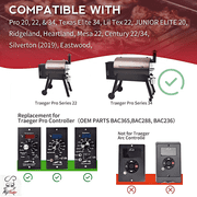 Meatender PID Pro Controller 365 for Traeger Pellet Grill, Black 5.5x2.8x2 inch with RTD and 2 Meat Probes Kit