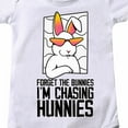 thumbnail image 3 of KTMKH Boys And Girls Cartoon Bunny I AM CHASINGS HUNNIES Print Short Sleeved Crawl Clothes 0 To 24 Months Kids For 0-3 Months, 3 of 3