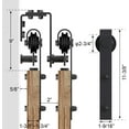 thumbnail image 4 of WINSOON 14FT Metal Sliding Bypass Barn Door Hardware Kit Black Finish J Style Hanger, 4 of 8