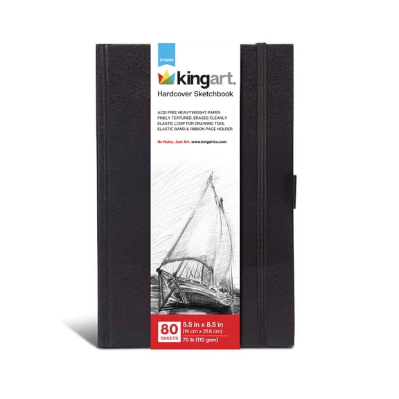 HARDCOVER SKETCH BOOK 80 SHEET 5.5X8.5" (110gsm)