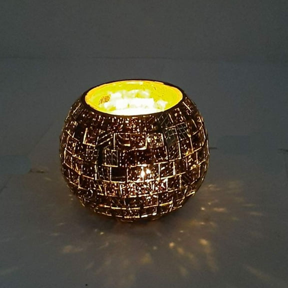 India Meets India Handicraft Ceramic Tea Light Holder, Mosaic Candle Holder Home décor, Best Gifting Made by Awarded Indian Artisan