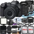 thumbnail image 1 of Canon EOS R6 Mark II Mirrorless Camera with RF 24-105mm Lens + 2 Pack 64GB Memory Card + LED Flash + Case + ZeeTech Accessory, 1 of 9