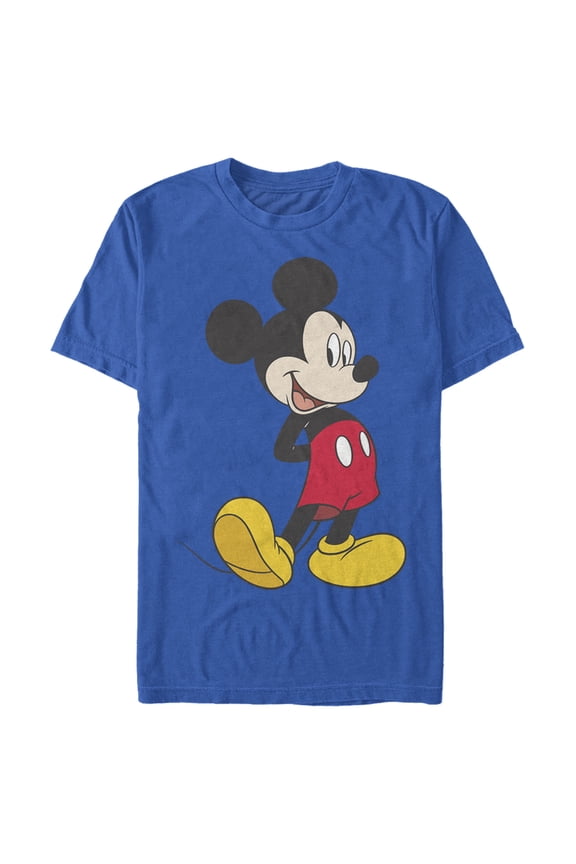Men's Mickey & Friends Smiling Mickey Mouse Portrait Graphic Tee Royal Blue 2X Large