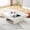 Coffee Table Style1, variant on Hi loPres 31.4" Square Modern Coffee Table with Stainless Steel Storage Box, White Faux Marble Texture Low Center Tea Desk for Living Room, Apartment