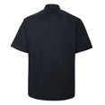 thumbnail image 2 of TOPTIE Unisex Short Sleeve Chef Coat Jacket, Black with Red, 2 of 8