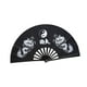 thumbnail image 5 of Abanico de mano plegable de acero inoxidable para artes marciales, ideal para espectáculos en bares y escenarios. dragón doble negro, 5 of 9