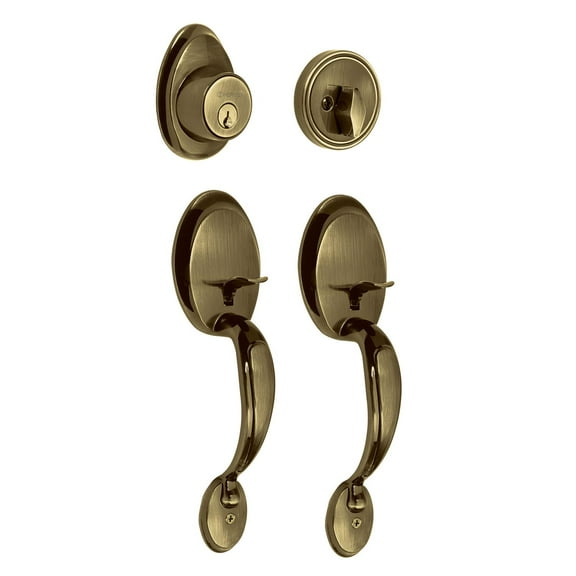 Cerradura Entrada Latón Antiguo Mariposa Basic Hermex Hermex CEP-21JJP