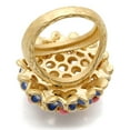 thumbnail image 5 of Gold Brass Ring with Semi-Precious Coral in Rose for Women Rose Stone Color Style 1W106 Size 8, 5 of 5