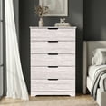 thumbnail image 5 of STYLIVIA 5 Drawer Tall Dresser for Adults with Cut-Out Handles Dusty Gray Oak 31.3" W x 15.6" D x 47.2" H, 5 of 17