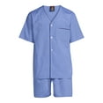 thumbnail image 2 of Hanes Men's and Big Men's Short Sleeve Top and Shorts Woven Pajama Set, Sizes S-5XL, 2 of 4