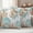 Teal, variant on Green Coastal Seashells Outdoor Waterproof Pillow Covers, Nautical Brown Coral Starfish Decorative Square Throw Pillowcase Sofa Cushion Sham for Patio/Couch/Chair, 20"x20" 2 Pack