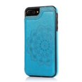 thumbnail image 1 of Funda para iPhone 7 Plus 8 Plus con tarjetero de piel sintética con estampado de flores de datura, 1 of 5