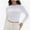 White, variant on Womens Long Sleeve Shirts Basic Crop Tops Going Out Fall Fashion Slim Fit