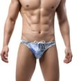 thumbnail image 2 of Lroveb Mens Sexy Low Waist Lace Printing Swimming Hot Summer Trunks Mens Cheeky Brief, 2 of 9