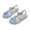 Blue, variant on Glitter Shell Jelly Sandals Girls Dressy Summer Shoes Comfy Closed Toe Flats Toddler Beach Footwear Kids