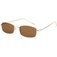 thumbnail image 2 of FEISEDY Vintage Slender Square Sunglasses Retro Small Metal Frame Candy Colors B2295, 2 of 6