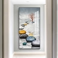 thumbnail image 4 of Nuevo lienzo de pintura de piedra zen dorada de Fengshui chino, arte de pared, carteles e impresiones de árboles ricos en oro para la decoración del hogar de la sala de estar, 4 of 5