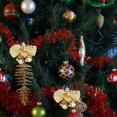thumbnail image 3 of 6pcs Christmas Bows With Bells Mini Bowknot Ornament Craft Present Bows Holiday Tree Decoration, 3 of 5