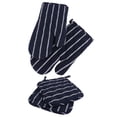 thumbnail image 4 of Ensemble de 2 Gants de Four à Rayures Bleu Foncé et Support de Pot, 4 of 5