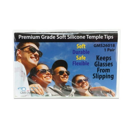GMS Optical Premium Grade Comfortable Silicone Anti-slip Holder for Glasses Ear Hook Eyeglass Temple Tip