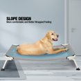 Veehoo Curved Cooling Elevated Dog Bed, White Frame Chewproof Raised