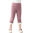 thumbnail image 2 of KAUOD Girls Fleece Lined Leggings Seamless Opaque Stretchy Thermal Tights Pants Kids Soft Athletic Workout Pantyhose, 2 of 8