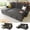 Dark Grey, variant on Ucloveria Sleeper Sofa Bed, 86" Convertible Sectional Sofa Couches for Living Room, Pull Out Couch Bed with Reversible Storage Chaise | USB Ports | Side Pockets | Removable, Black
