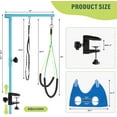 thumbnail image 5 of Dog Grooming Arm with Pet Grooming Hammock, 35" Pet Grooming Table Arm with Adjustable No Sit Haunch Holders, Dog Grooming Stand with Loop Noose for Small and Medium Pets, Blue, 5 of 18