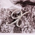 thumbnail image 1 of Broche de plata con 26 letras en inglés para mujer, estilo europeo y estadounidense, con diamantes, 1 of 6