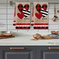 thumbnail image 3 of Dish Towel Soft Washable Strong Absorption Exquisite Valentine's Day Heart Print Dish Hand Towel Kitchen Accessories-D, 3 of 8