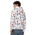 thumbnail image 4 of Kdxio Tulips Flowers Print Men Hoodies Casual Hoodies for Men with Zip Pockets Full Zip Long Sleeve Sweatshirt Sports Hooded Jacket-3X-Large, 4 of 5