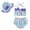 Blue-iii, variant on Mnyotv Toddler Baby Girl Swimsuit 3pcs Bathing Suit Bikini Tops and shorts with sun hats for girls