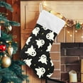 thumbnail image 6 of SKYSONIC Halloween Ghost Christmas Stocking 1pc, Large Fireplace Xmas Hanging Stockings with Plush Cuff for Family Holiday Party Decorations, 17.71 x 12.20 Inch, 6 of 7
