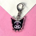 thumbnail image 1 of Llavero Kawaii Sanrio Kuromi, colgante de acrílico transparente de doble cara para bolso de niña, emoticono para novia, regalo de cumpleaños para niños, 1 of 4