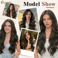 thumbnail image 5 of CREAMILY Clip in Hair Extensions Medium Brown Long Wavy Natural Good Connectivity for Women(23inch,4pcs), 5 of 7