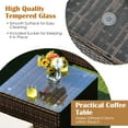 thumbnail image 4 of Patiojoy 6PCS Wicker Patio Sectional Conversation Furniture Set with Coffee Table & Seat Cushions Brown, 4 of 9