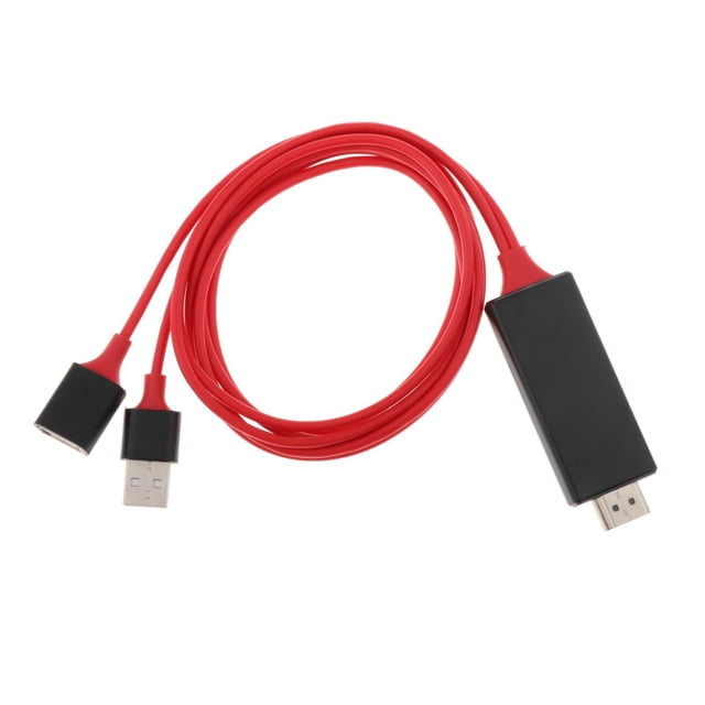 Cable adaptador USB Baoblaze HDMI 4K 1 metro rojo