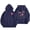 506_Navy, variant on QASIEATN Hoodies for Graceful Women Fashion, Fashion Casual Letter Floral Print Long Sleeve Round Neck Drawstring Hooded Sweatshirt, Womens Fall Tops