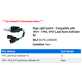 thumbnail image 2 of Stop Light Switch - Compatible with 1994 - 1995, 1997 Land Rover Defender 90, 2 of 2