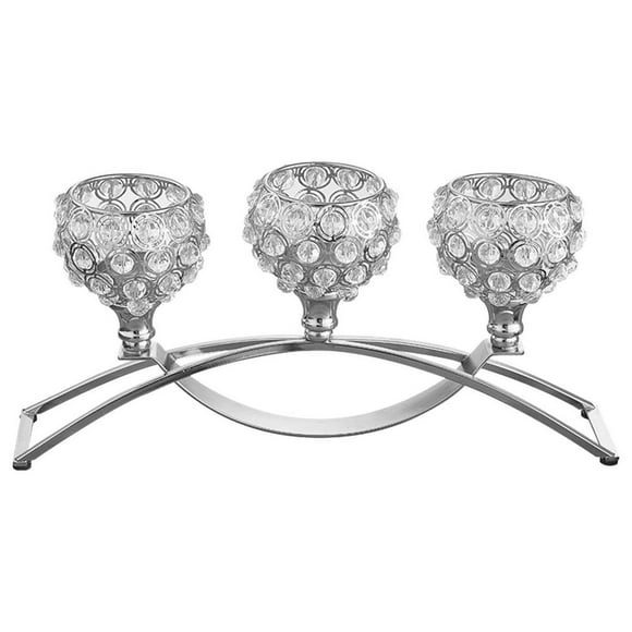 AMERTEER 3 Candelabra Decorative Centerpiece Crystal Candle Holders for Dinner Party and Formal Centerpiece Living Room Decor