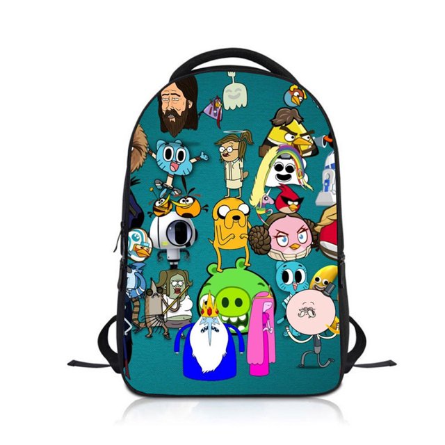 Mochila escolar Gumballs Worlds Anime para niños