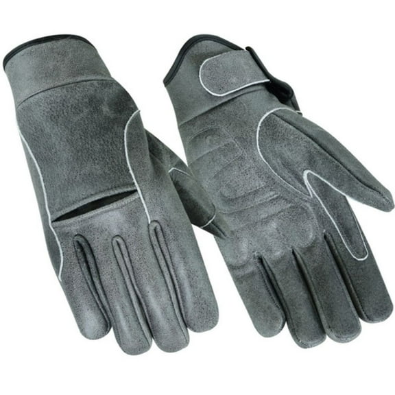 Daniel Smart Leather Gloves – Aniline Goat Leather Motorcycle Gloves with Cut out Knuckle, Gel Palm and Wrist Strap