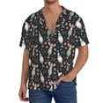 thumbnail image 1 of Fotbe Christmas cute deer old man Camisa Estampada de Manga Corta para Hombre, Casual de Verano, Estilo Playero, Sin Arrugas-Medium, 1 of 5