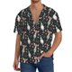 thumbnail image 1 of Fotbe Christmas cute deer old man Camisa Estampada de Manga Corta para Hombre, Casual de Verano, Estilo Playero, Sin Arrugas-Medium, 1 of 5