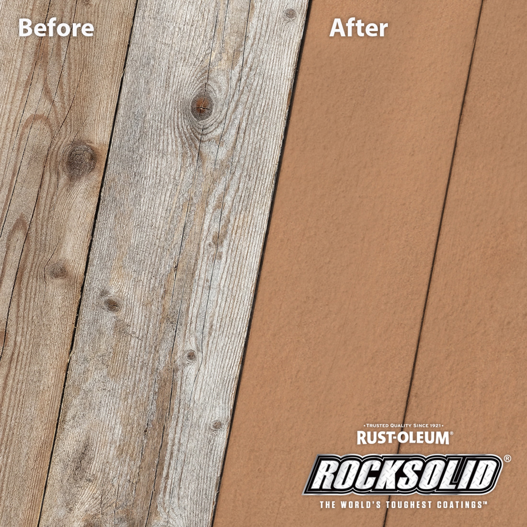 Cedar, Rust-Oleum RockSolid 6X Exterior Wood Deck Coat-319625T, Gallon